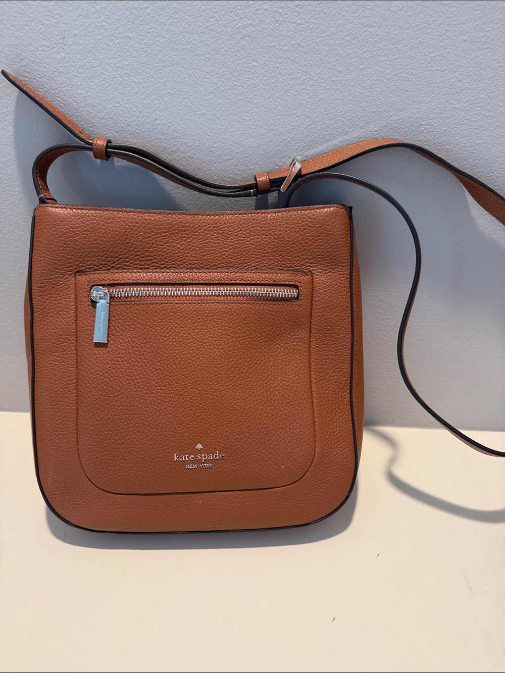 kate spade Tan Pebble Leather Crossbody Bag